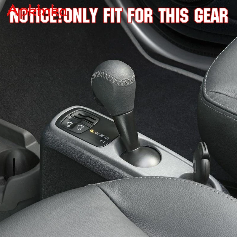 Apktnka para Smart Fortwo Forfour 2009-2018 funda protectora de cabeza de engranaje de silicona cubierta de perilla de cambio funda de palo de piel 2015-2017