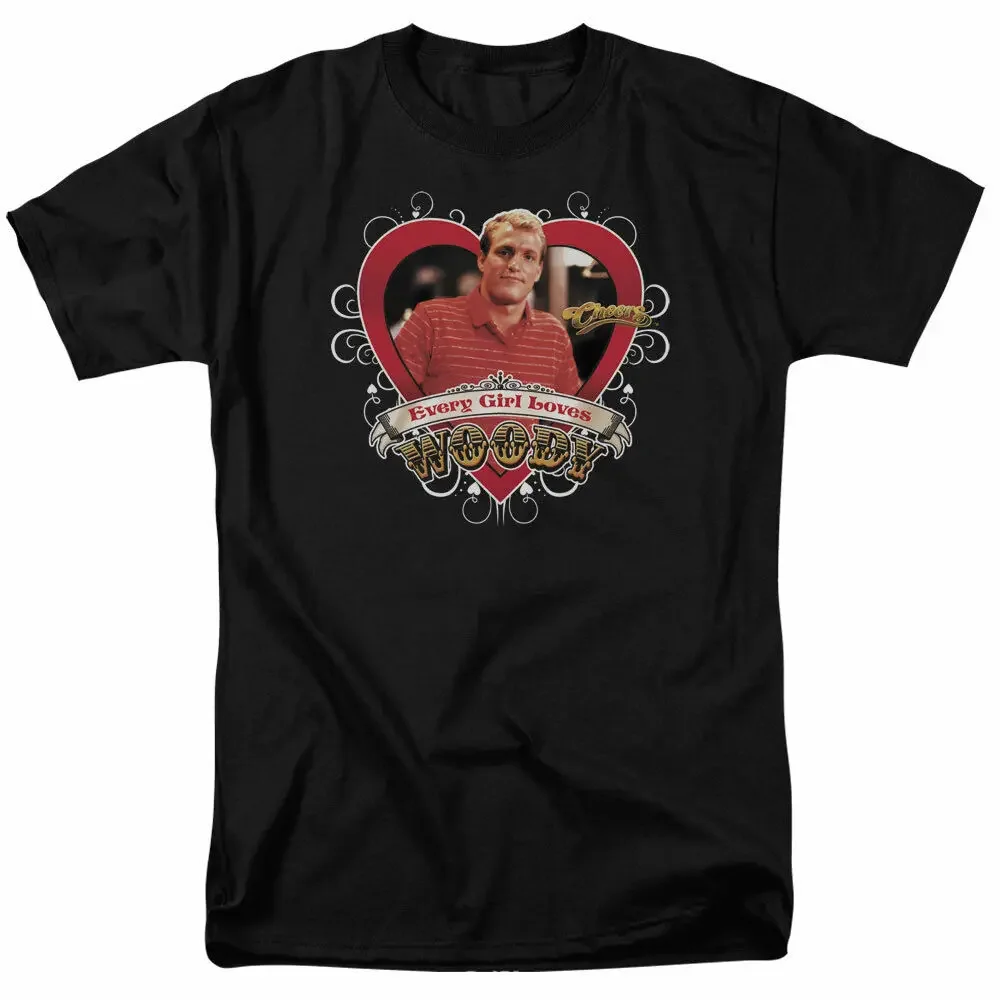 Cheers Woody t-shirt hommes sous licence classique TV marchandise Boyd noir