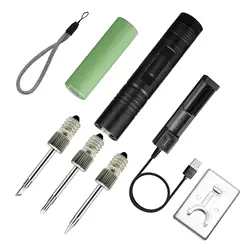 Kits de soldador eléctrico USB, herramienta de soldadura de carga inalámbrica, Mini herramientas de soldadura alimentadas por batería 18650