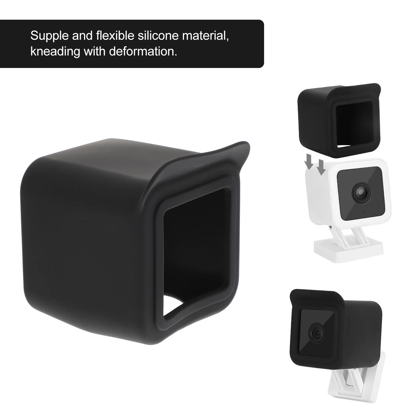 

Silicone Camera Case Flexible Waterproof Protective Cover For Outdoor Security Monitor Anti-Deformation Portable Accessory