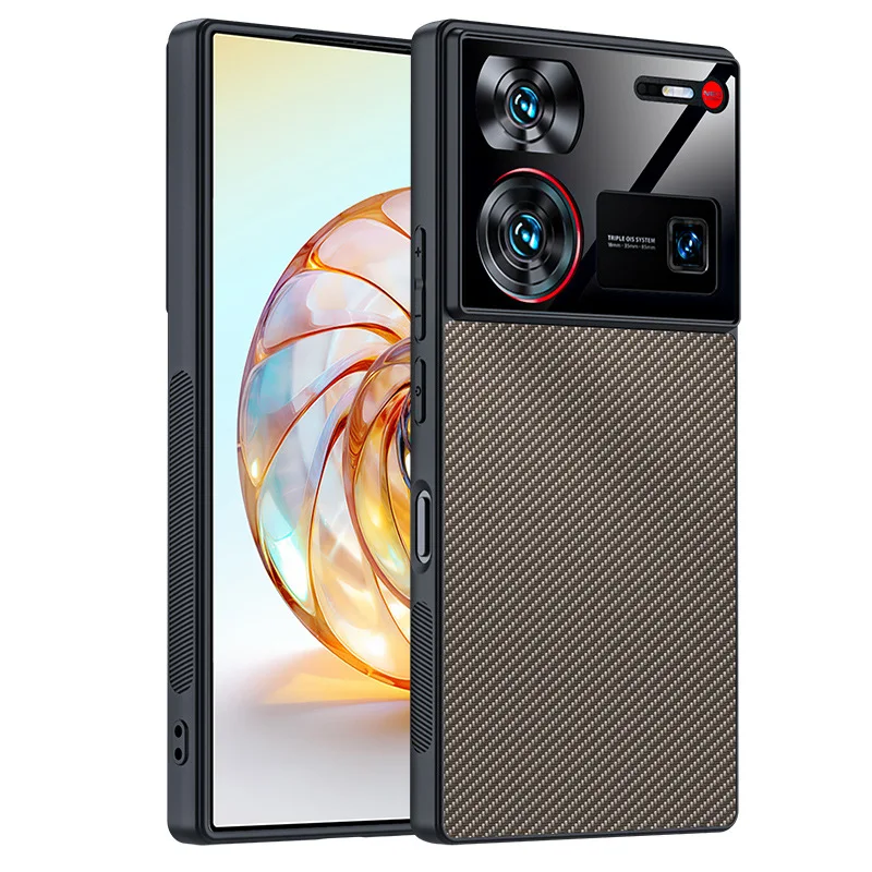 2024 Fashion Carbon Fiber Case for ZTE Nubia Z60 Ultra PC Cover Anti-knock luxury Cases For ZTE Nubia Z60Ultra