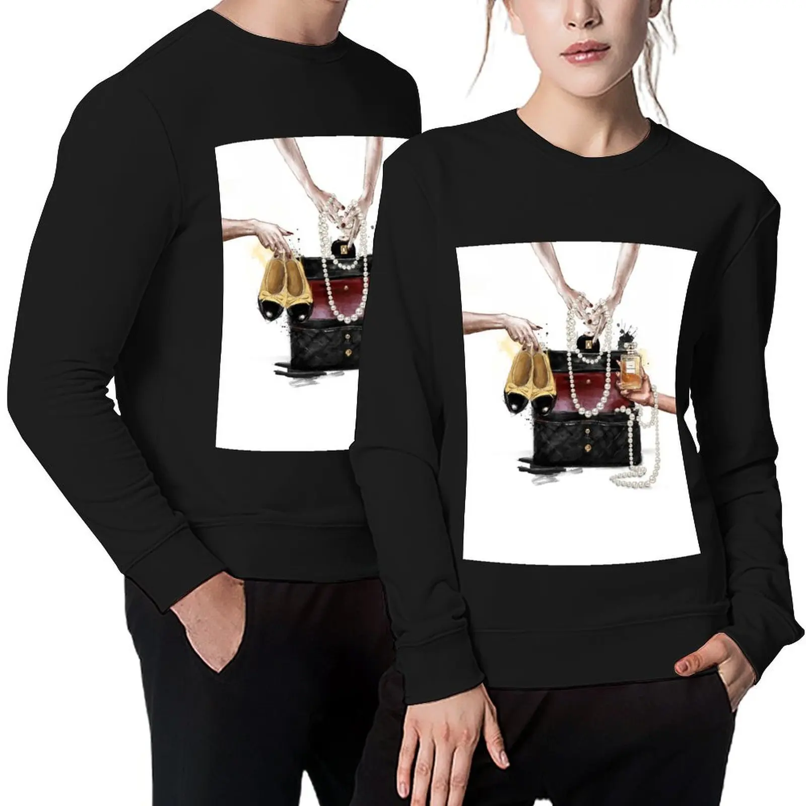 

Perfume Bottle Pearls Bag Classic Shoes Pullover men's clothes autumn jacket men anime clothes mens clothing sweatshirts for men