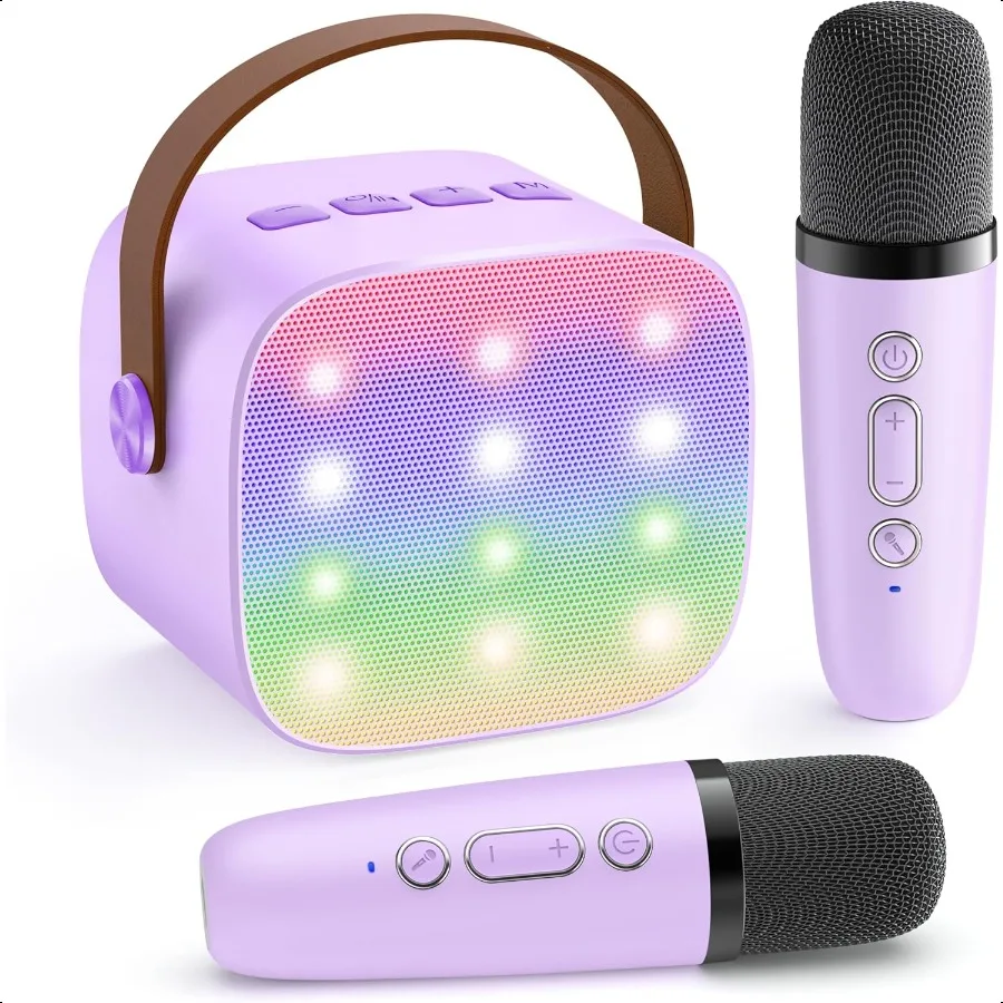 YLL Mini Karaoke Hine with 2 Wirel Microphones TOP Gifts for Girls Ages 3 4 5 6 7 8 9 10 11 12 +Year Old 412 Years Old Birthday