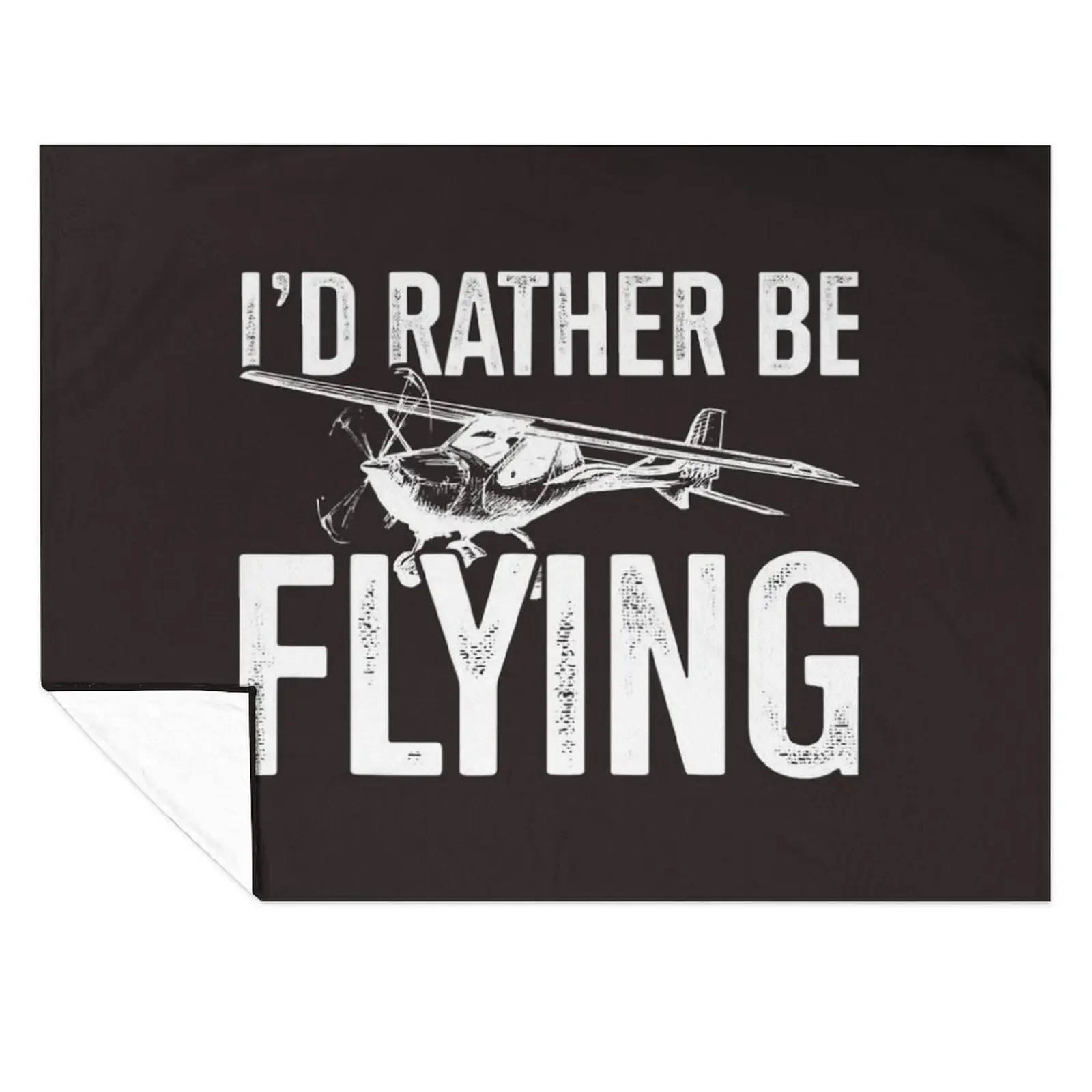 

I'd Rather Be Flying Flying Themed Gift Pilots In Training Throw Blanket Multi-Purpose Summer Soft Plaid Blankets