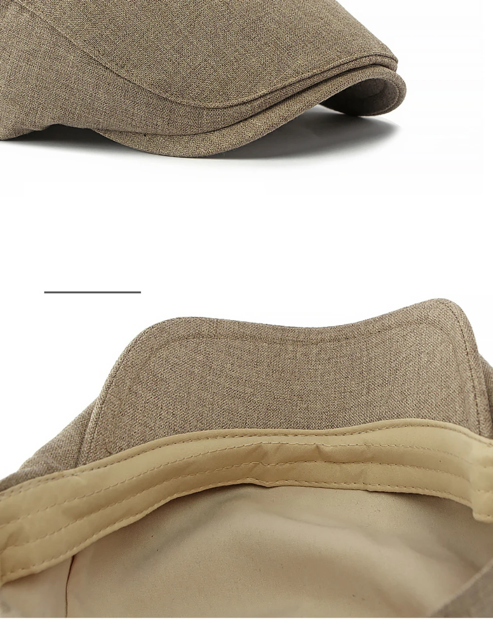 HT5126 Neue Frühling-Sommer-Kappe für Männer und Frauen Retro Künstler-Mütze Unisex Ivy Flat Cap Verstellbare Leinen-Baskenmütze – Detail 3