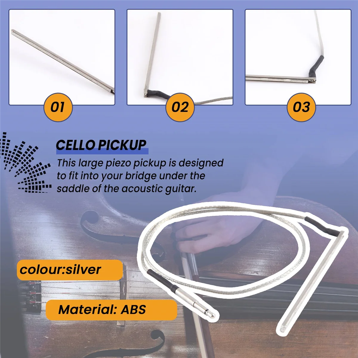 6-saitige hoch empfindliche Akustik gitarren brücke Sattels tange Piezo Metallstange Folk Gitarre Pickup Stick Gitarren zubehör