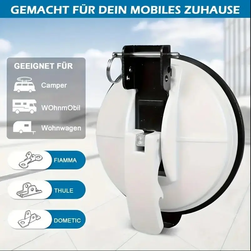 2 قطعة أكواب الشفط الثقيلة أسود/أبيض السفر في الهواء الطلق RV التخييم المظلة ظلة المظلة قفل شفط كأس استبدال Accessori #4