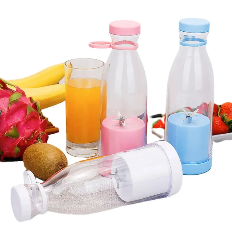 Draagbare elektrische sapcentrifuge Cup Handheld 6-bladige USB oplaadbare multifunctionele fruitblender 380 ml Mini-sapcentrifuge