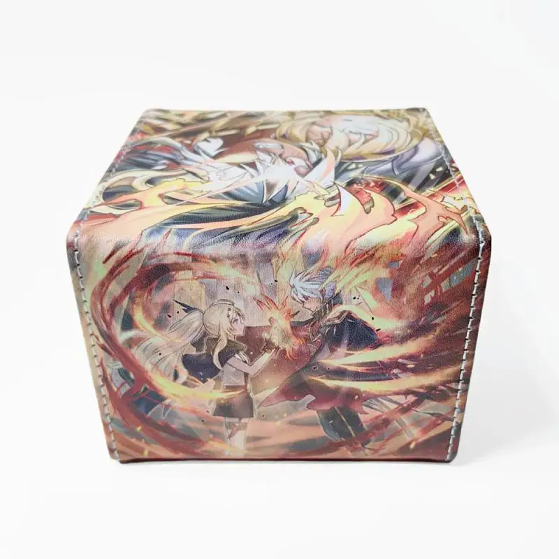 Yu-Gi-Oh! Dogmatika Ecclesia, the Virtuous DIY Large Capacity Leather Card Box Thickened Anime Game Collection Card Storage Box