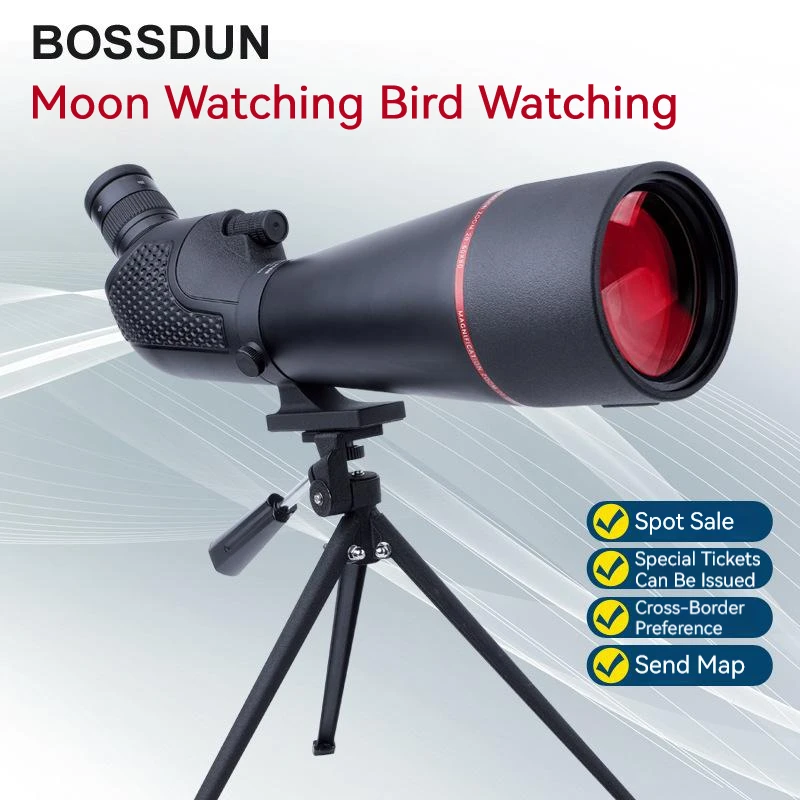 

BOSSDUN 20-60x80 Spotting Scope Monoculars Waterproof Telescope with Tripod Powerful Binoculars Bak4 FMC Travel Camping Outdoor