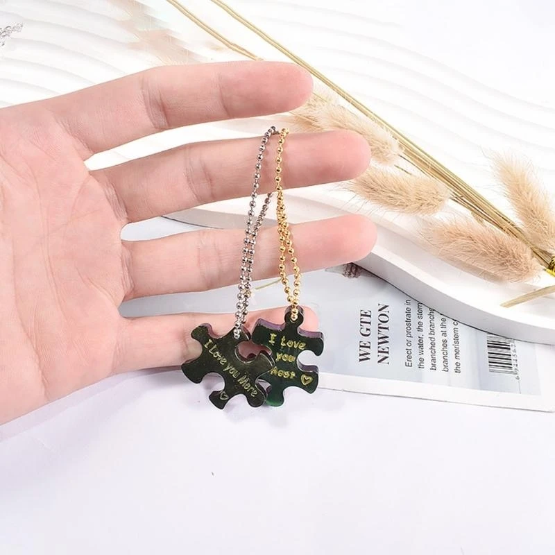 Tablets Silicone Mold Puzzle Resin Mold Keychain Charm Epoxy
