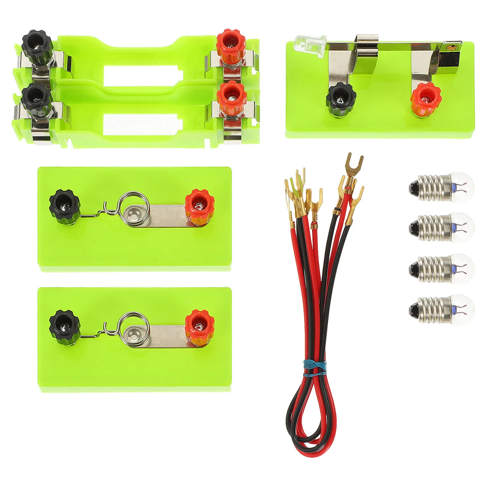 

1Set Circuit Experiment Box Physics Holder Electrical Laboratory Kit Teaching Aids Plastic Experimental Tools School