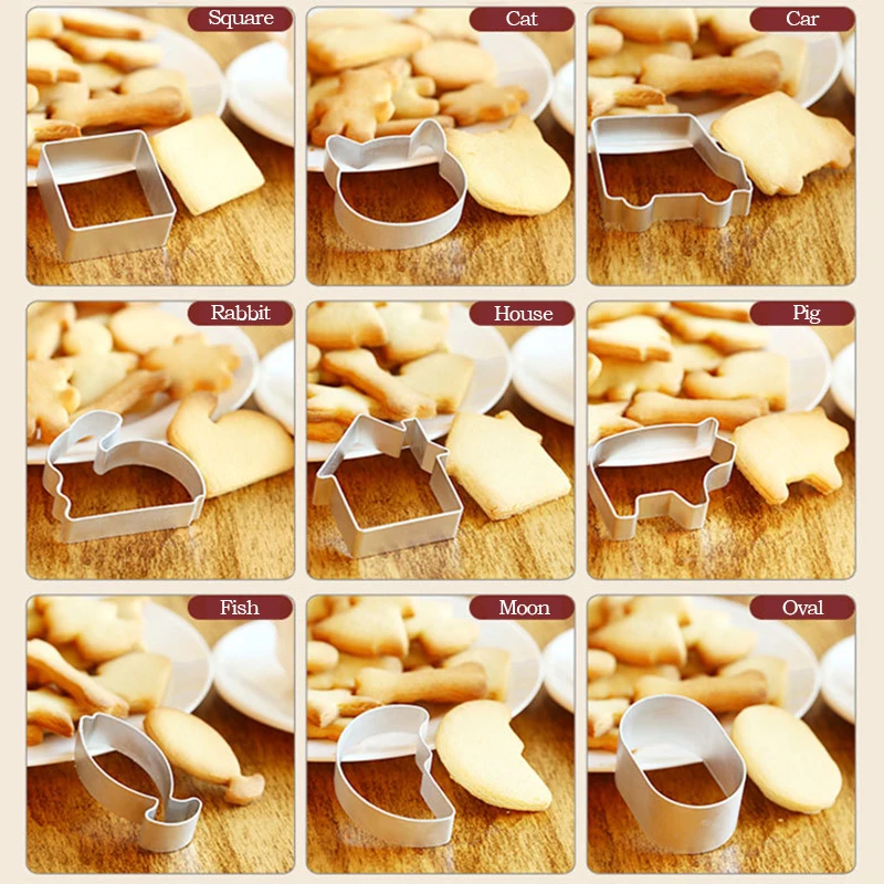 Baking Tools 28 Style Cookie Cutters Moulds Aluminum Alloy Cute Animal Shape Biscuit Mold DIY Fondant Pastry Decorating Kitchen