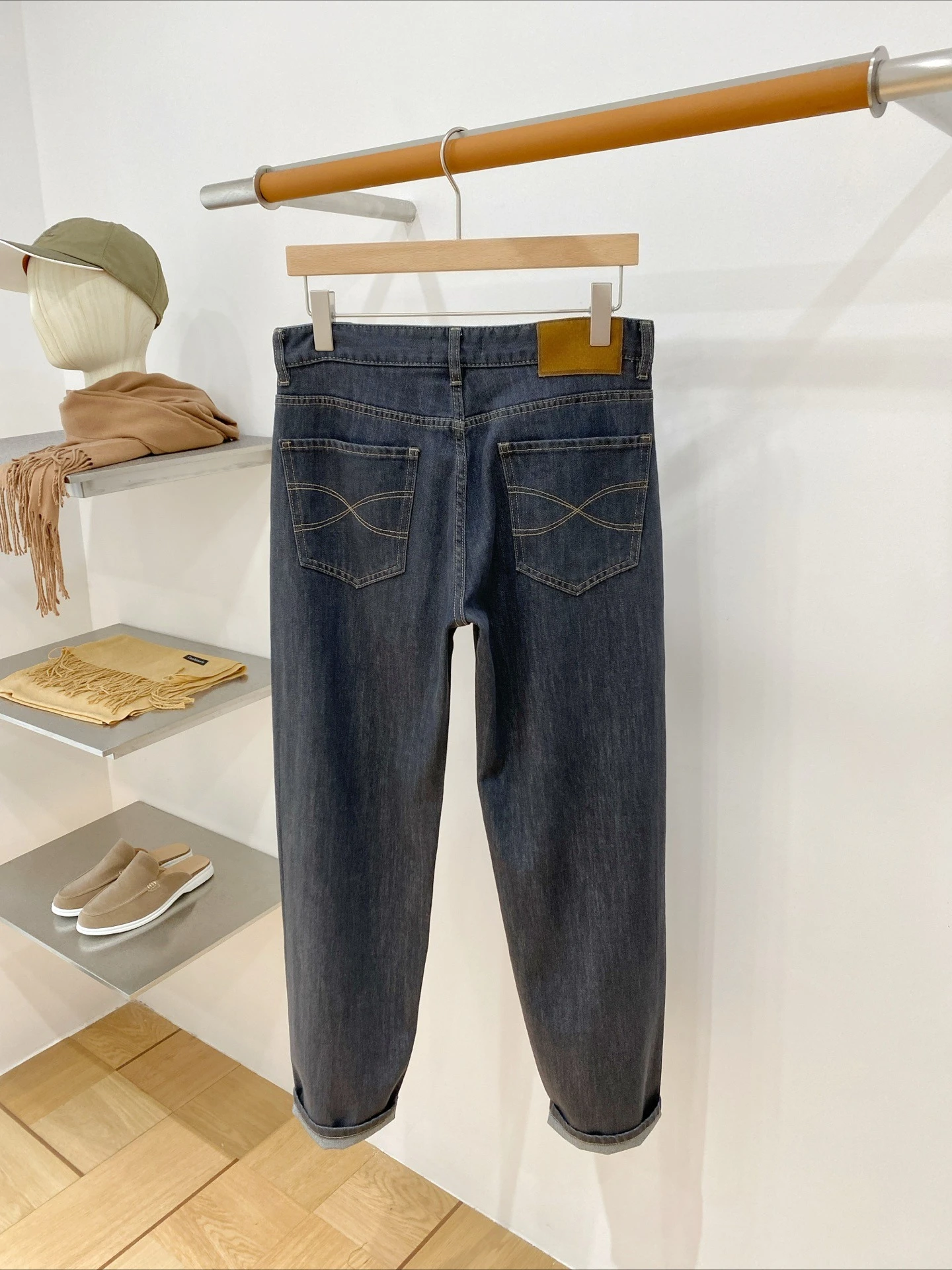 Italian BC old money style men's comfortable casual jeans