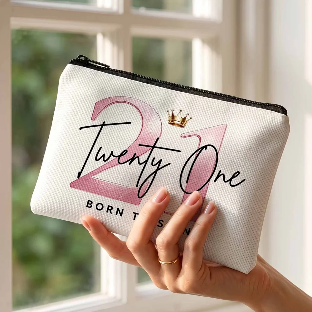 Whimsical Teacher Survival Kit Makeup Bag, Soft Double-Sided Pouch, Portable Toiletry Bag for Daily Cosmetics & Travel Use