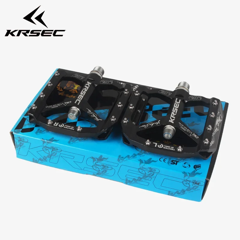 KRSEC TIGHTEN Bicycle Pedal MTB Mountain Bike Antiskid Ultralight Bearing Pedals