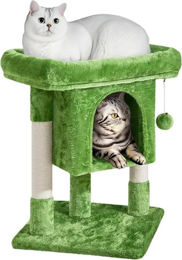 

Yaheetech 23.5in Cat Tree, Cute Cat Tower for Indoor Cats with Wide Top Perch, Warm Condo, Sisal Scratching Posts for Large Cats