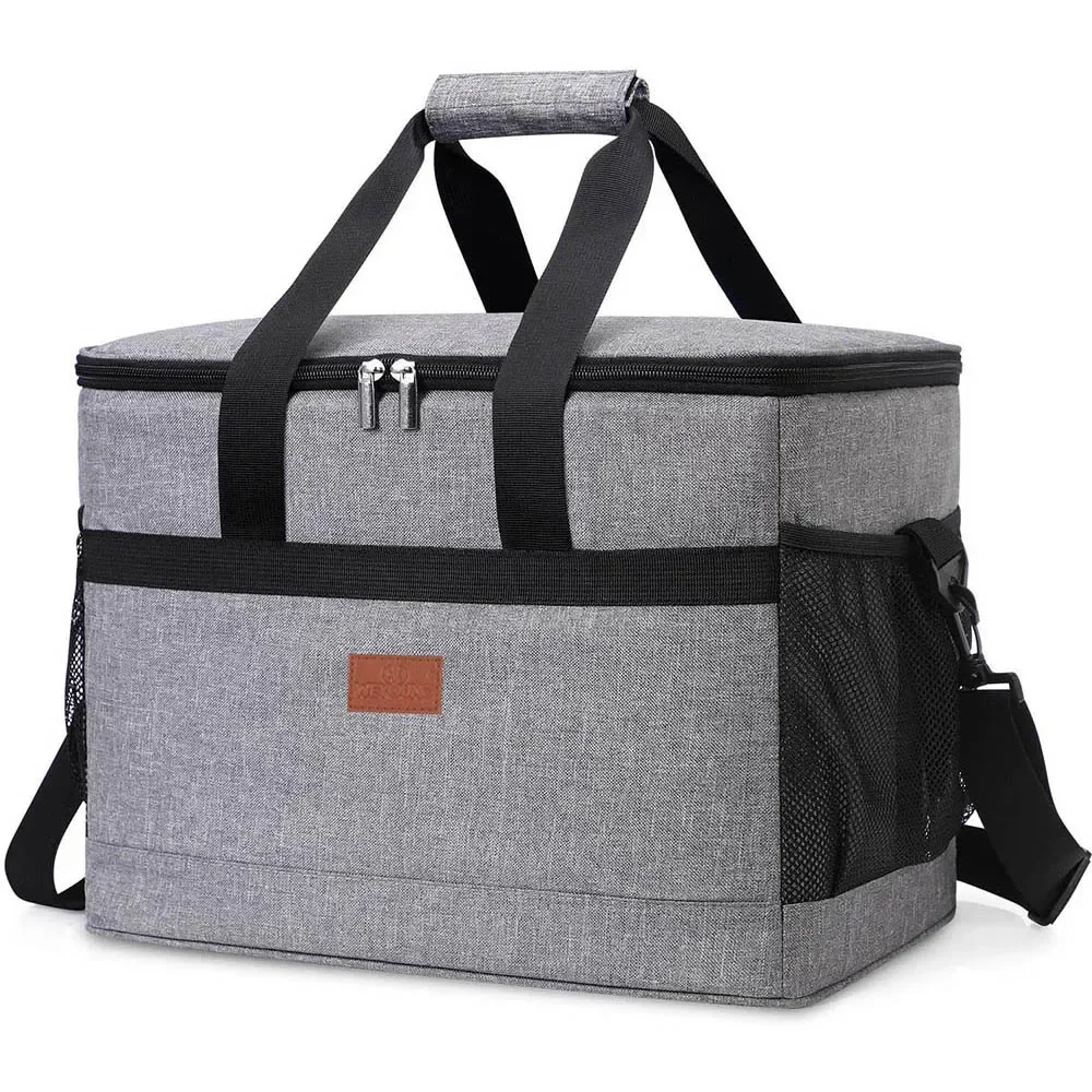 

32L Soft Cooler Bag with Hard Liner Large Insulated Picnic Lunch Bag Box Cooling Bag for Camping BBQ Family Outdoor Activities