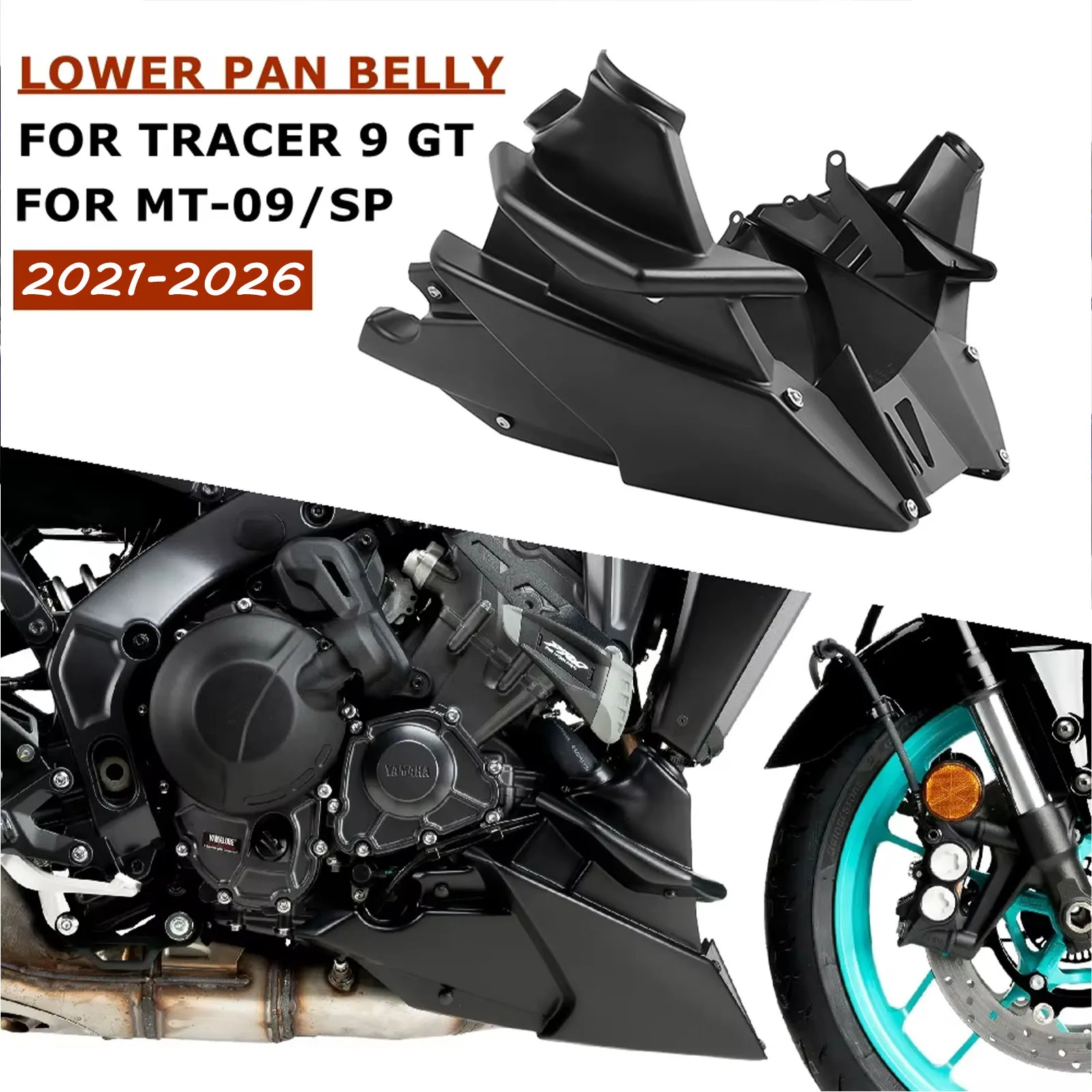 Motorcycle Belly Pan For Yamaha MT09 SP MT-09 MT 09 2021-2026 Engine Chassis Spoiler Fairing Guard Cover Protector TRACER 9 GT