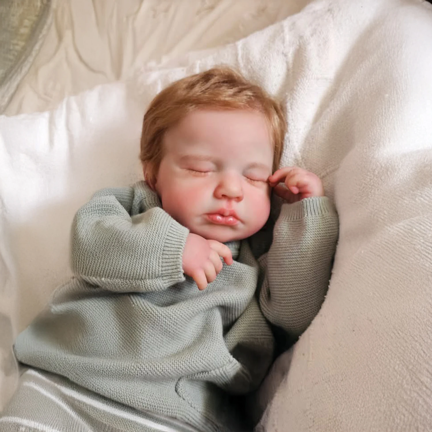 دمية لولو تولد من جديد مقاس 19 بوصة من NPK - جسم ناعم وملمس نابض بالحياة مع طبقات متعددة لوحة جلدية ثلاثية الأبعاد