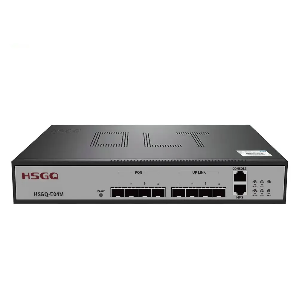 4-Port Gigabit EPON OLT with PON Security Network Engineering All-Optical Hotel FTTH Fiber Optic Equipment for Hotels