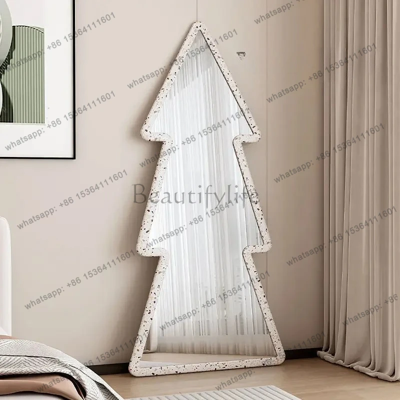 Christmas tree full body floor mirror changing clothes fitting mirror household women's bedroom special-shaped mirror