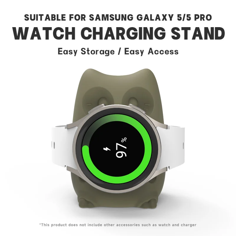 Silicone Charger Dock Holder Forapple Watch Serie 8 7 6 5 4 3 Se Charging Stand for Samsung Galaxy Watch 5 Pro Watch Accessories