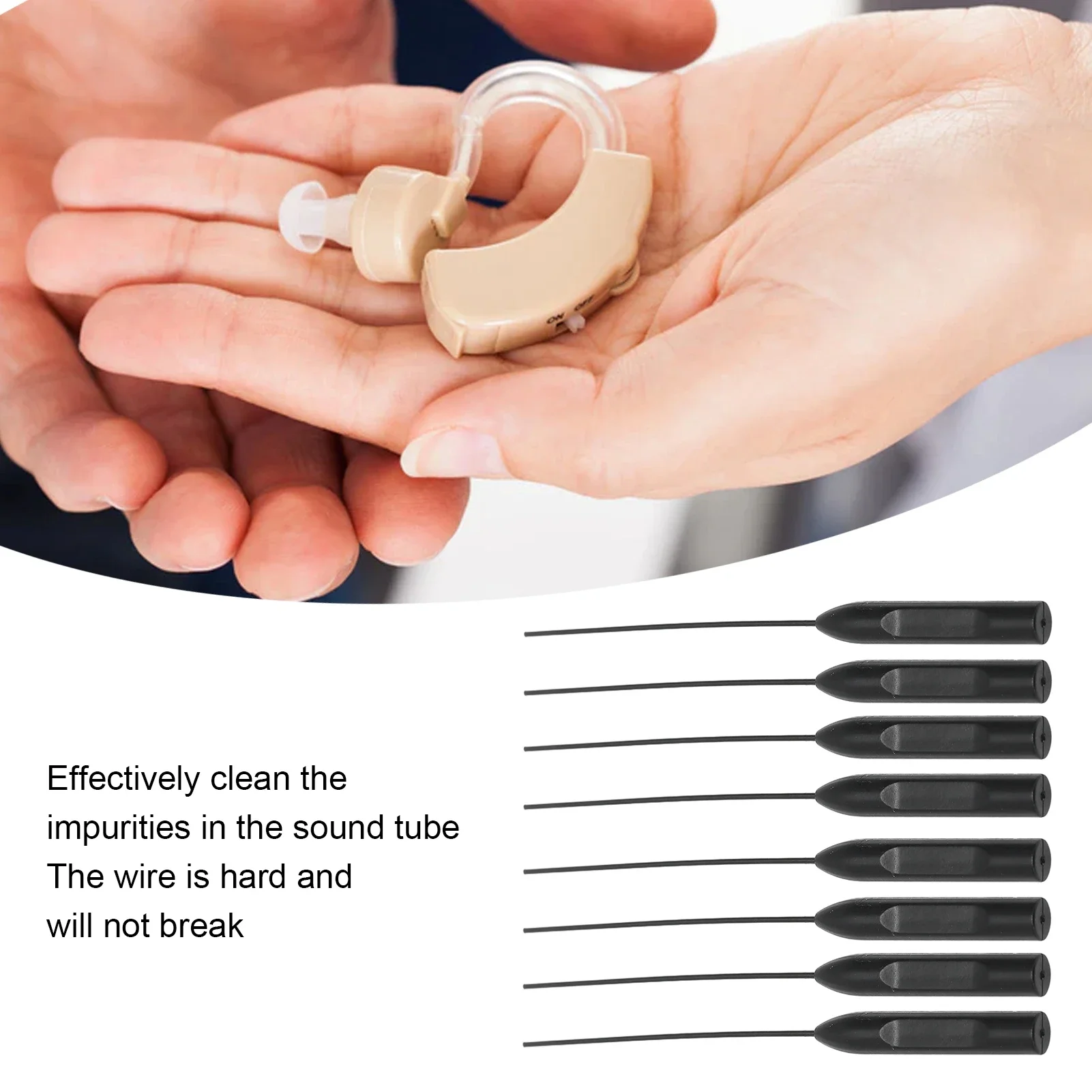 10pcs Hearing Aid Cleaning Easy Work Multi Function Plastic Includes Hearing Aid Cleaning Brush for Hearing Aid Cleaning Tools