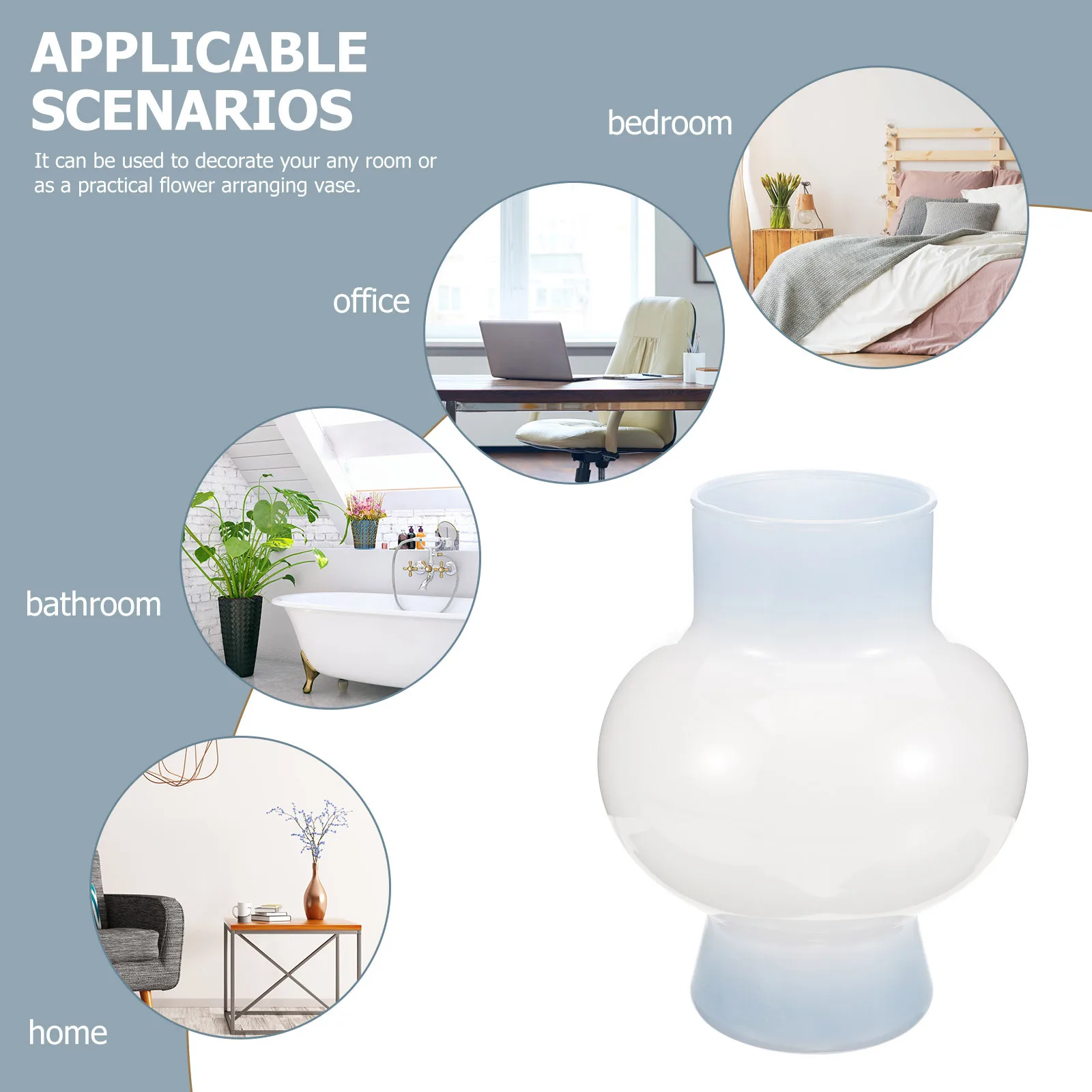 

Elegant Glass Flower Pot French Vintage Style Desktop Vase for Indoor Plants Decorative Planter Small Vases Flower Pot