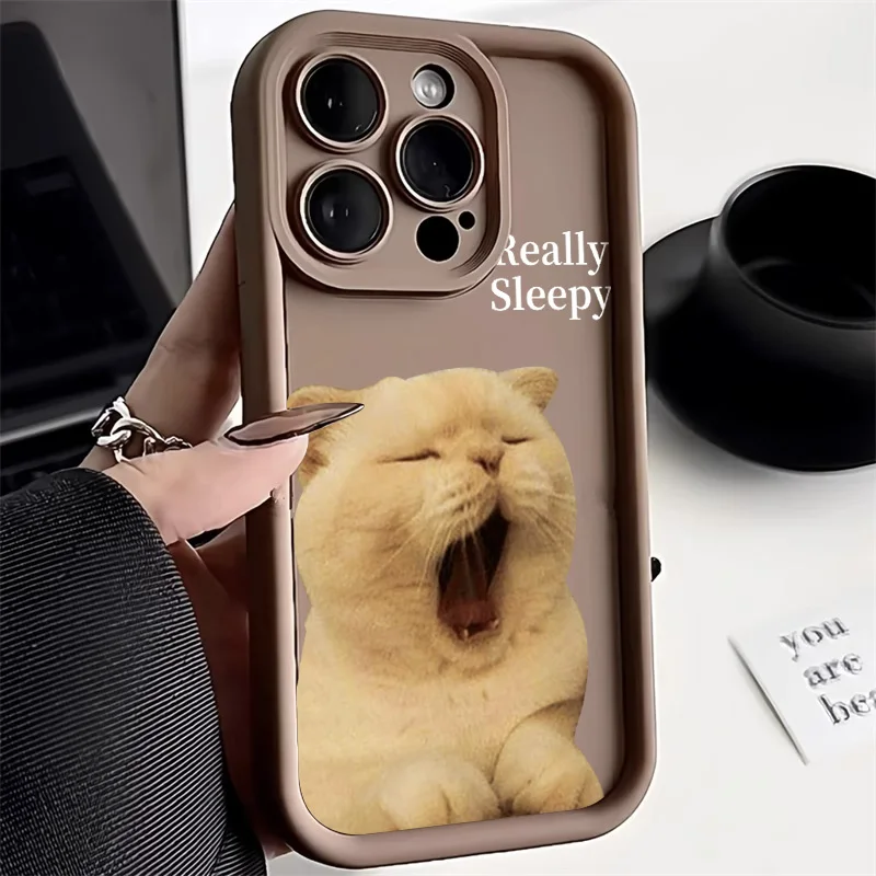 Sleep Cat Phone Case For Xiaomi Redmi Note 10 12 11 Pro 9 8 9T 9C 10C 12C 9A 9i Poco X5 C31 C55 M3 Mi 11 Lite 5G NE Cover Case