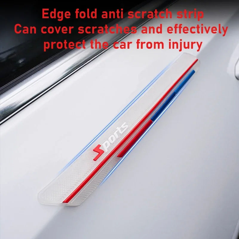 1Pc 35cm 3d Car's Front Rear Bumper Anti-Splash Anti-Collision Rubber Strip Heat-Resistant Vehicle Protect Device