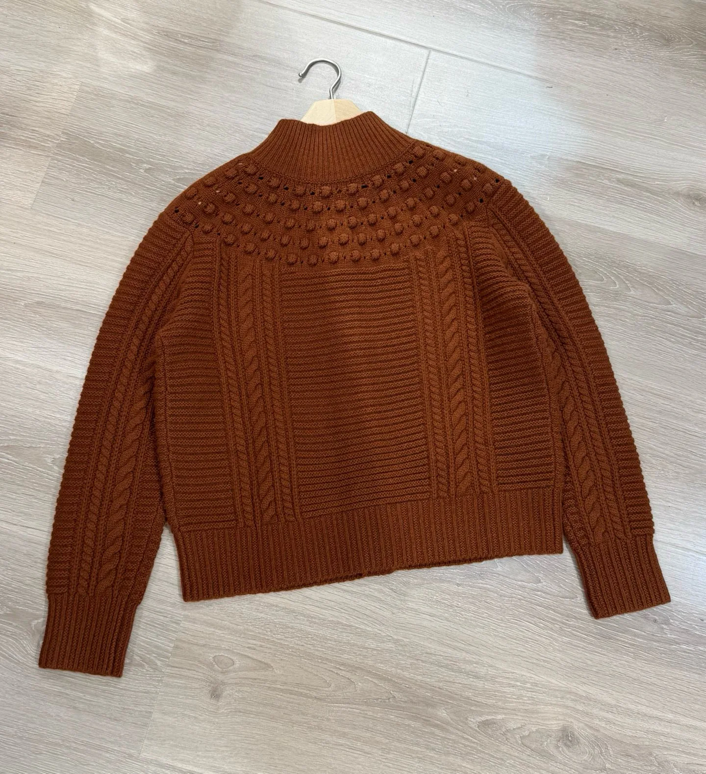 

Women's Autumn and Winter New Collar 30% Cashmere 70% Wool Knitted Cardigan Sweater Jacket