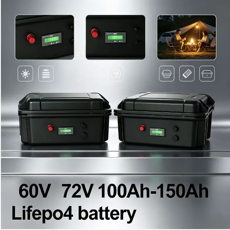 LiFePO4 Battery 60V/72V 100Ah-150Ah | 6-7KW Max Load | Built-in Smart BMS | Ultra-Long Cycle Life Deep Cycle Lithium Iron Phosph
