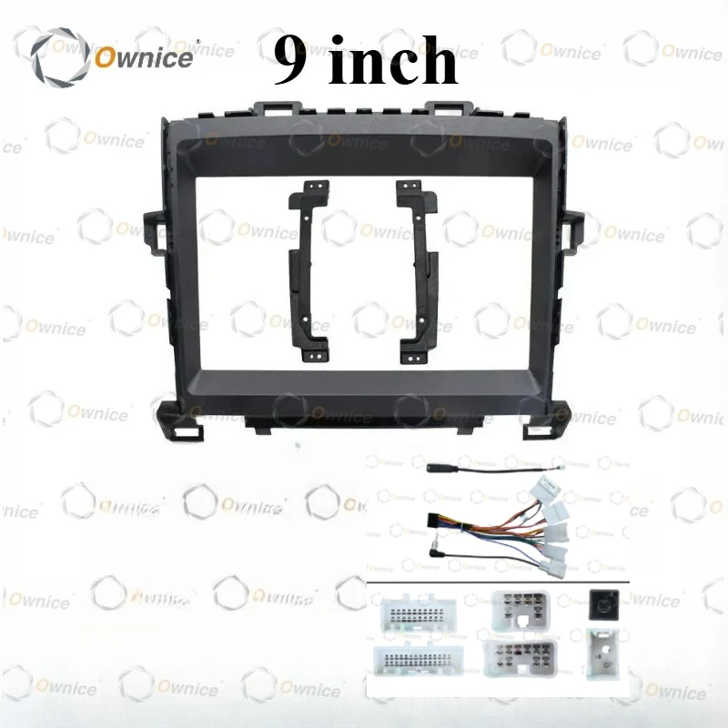 Ownice 9 Car Android Radio Stereo Player Frame Fascia for Toyota Alphard Vellfire H20 2008 -2015 Panel Power Cord Harness Canbus