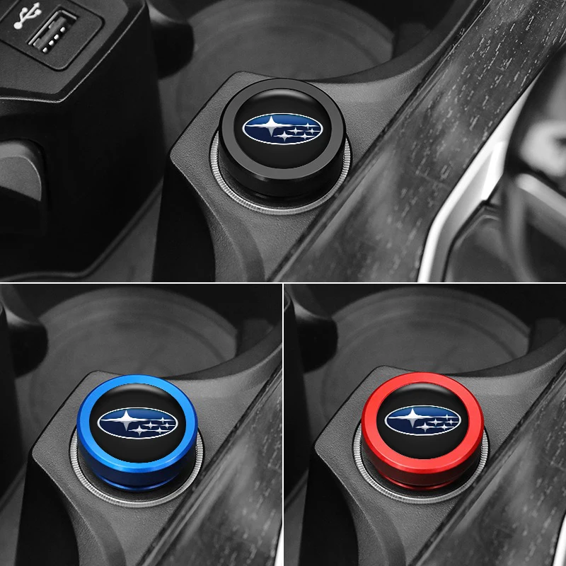 Car Cigarette Lighter Cover Eject Button Car Accessories Interior Metal Dust Cover For Subaru WRX Impreza Impreza Forester BRZ