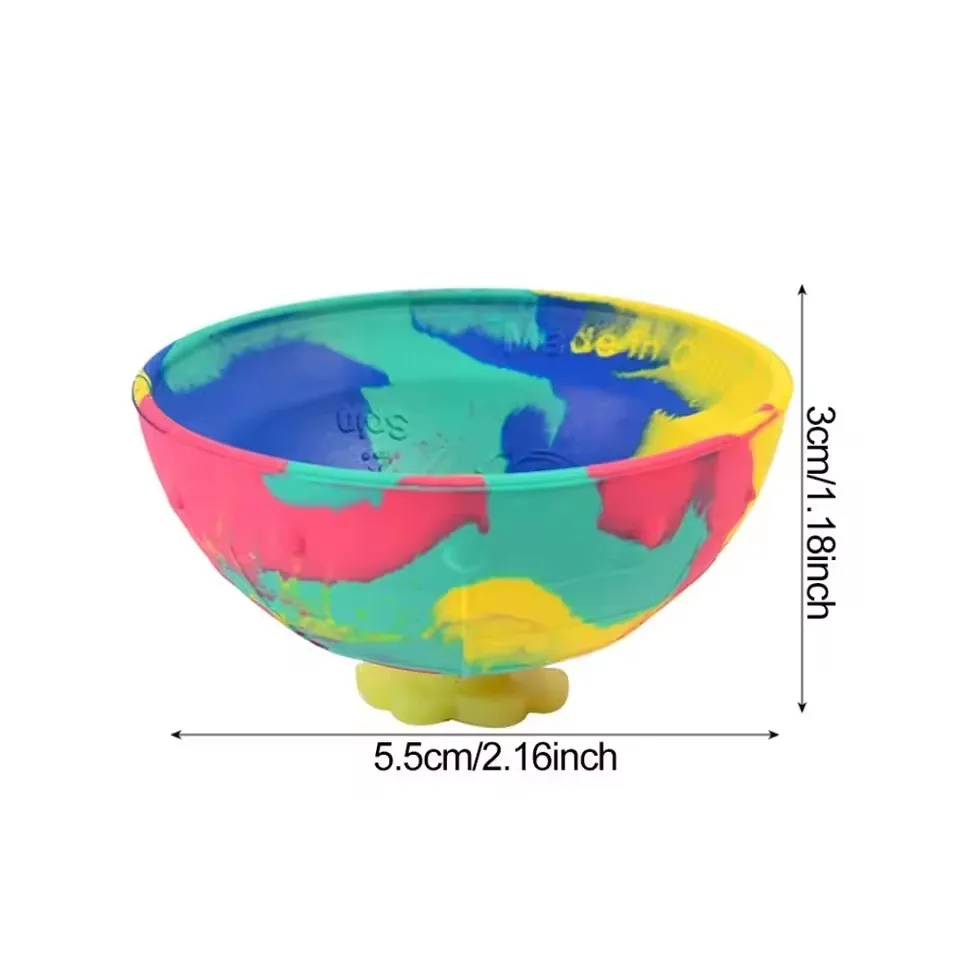 Bol rebondissant de Camouflage, balle rebondissante en caoutchouc pour enfants, décompression, sauts rotatifs, demi-balle, jouets anti-Stress, cadeau