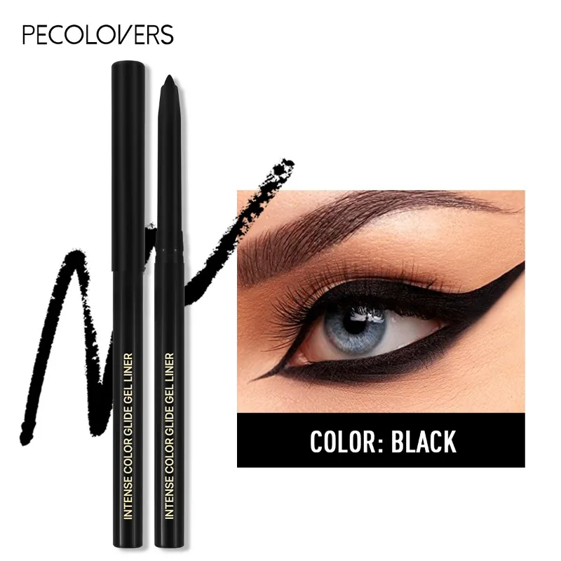 5er-Pack wasserfester, schwarzer Gel-Eyeliner-Stift – langanhaltend, natürlich, einfach anzuwenden, matt, schnelltrocknend, wischfest._voghion.com