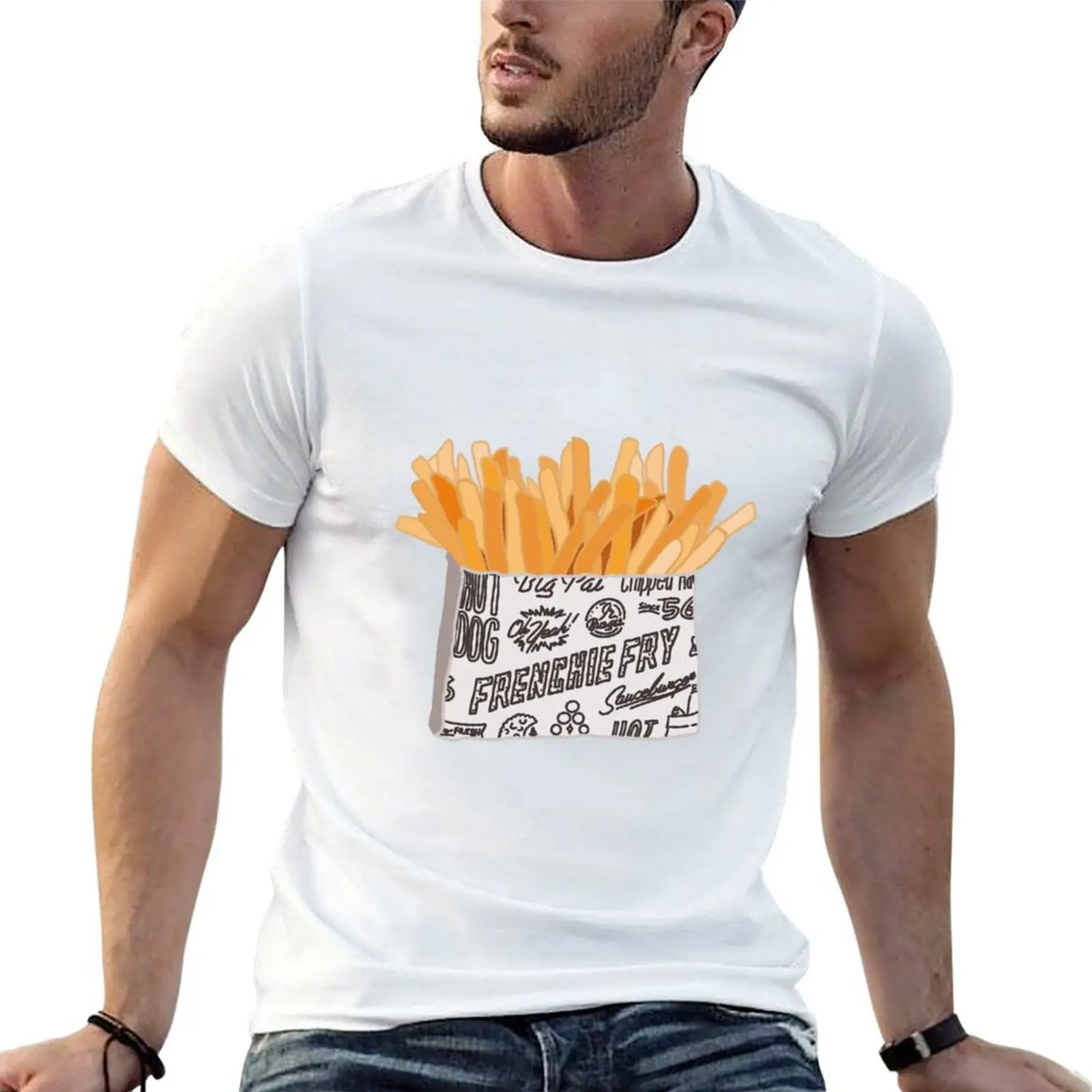 

Pal's Frenchie Fry T-Shirt t shirts for man slim fit t shirt for man 100 percent cotton T-Shirt