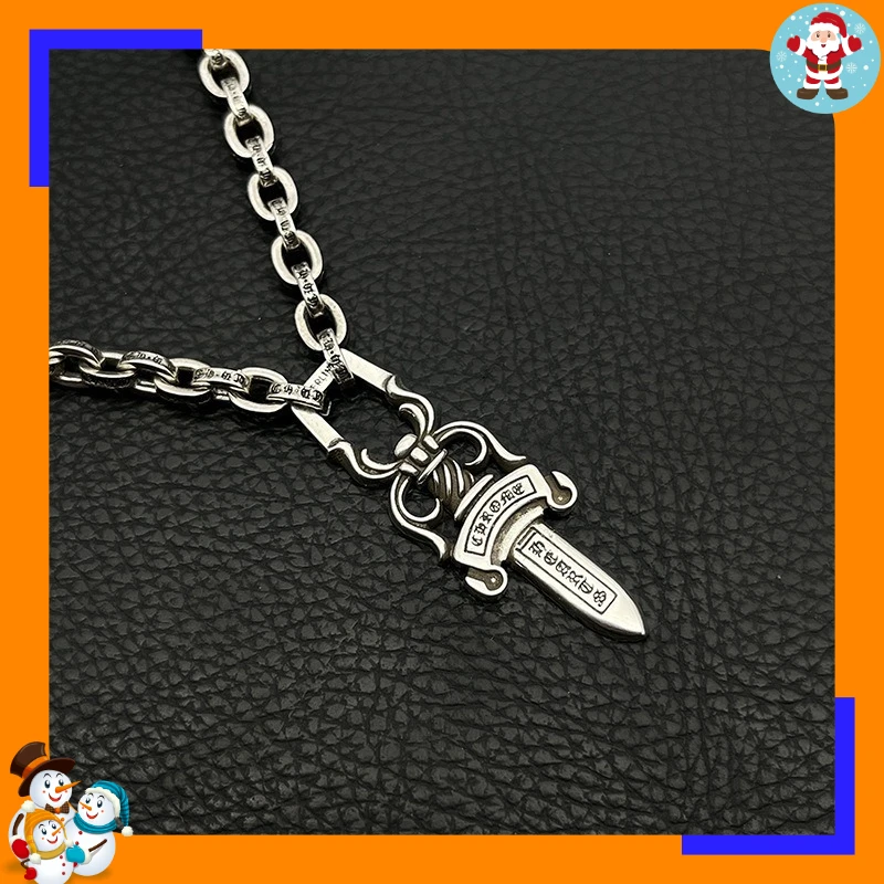 Premium Retro Sword Necklace Medium Hip-hop Personality Pendant Classic Trendy Brand Punk Domineering Explosion