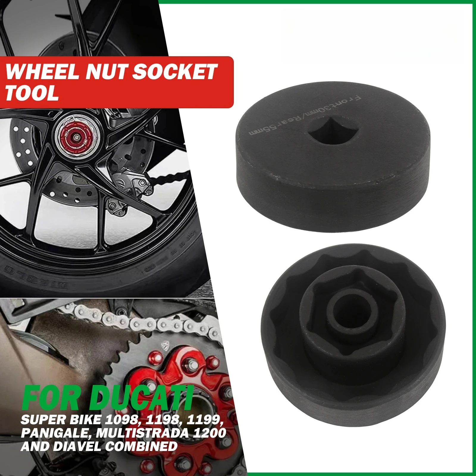 

For Ducati 1098 1198 1199 1199S Multistrada Diavel Wheel Nut Socket Tool 30MM/50MM Motorcycle Repair Tools moto accesorios
