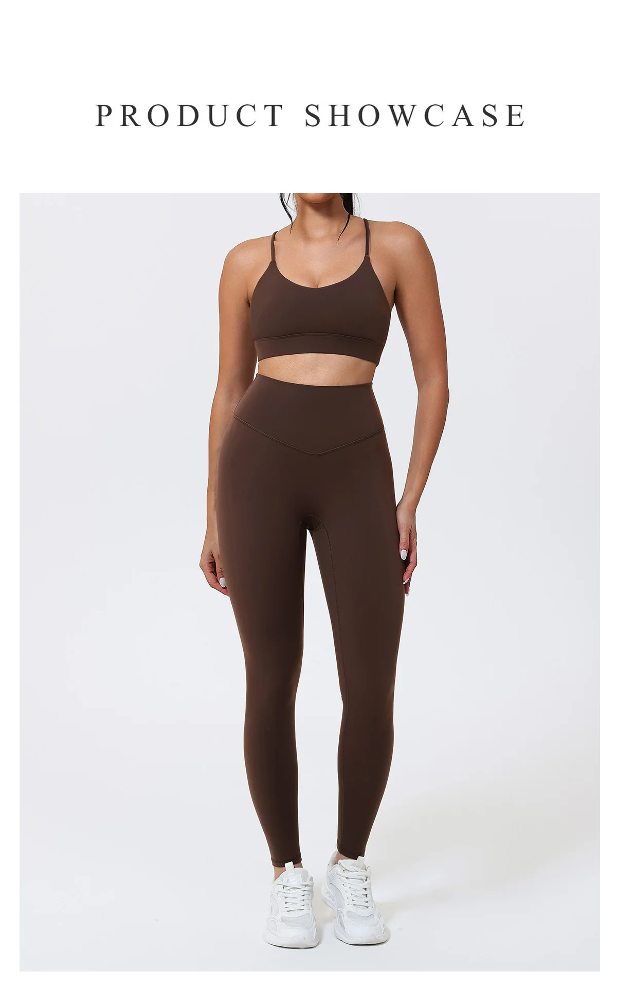 Neues Sommer-Sportset für Damen, 2-teilig, ärmellos, für Fitness und Yoga, mit hoher Taille, atmungsaktiv, eng anliegend, zweiteiliger Sportanzug für Frauen – Detail 1