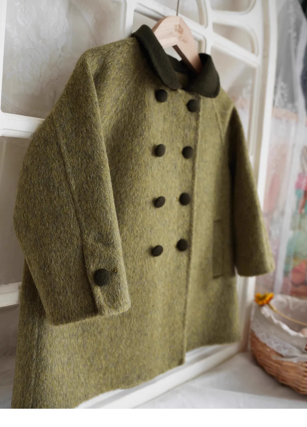 Children\'s Clothing 2025 Autumn Winter New Double-sided Woolen Coat for Boys and Girls Medium Length Lapel Woolen Coat Trend