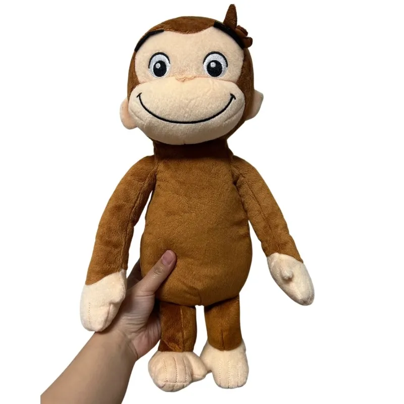 New Cute Anime Curious George Monkey Plush Kids Stuffed Animals Toys For Children Gifts 30CM