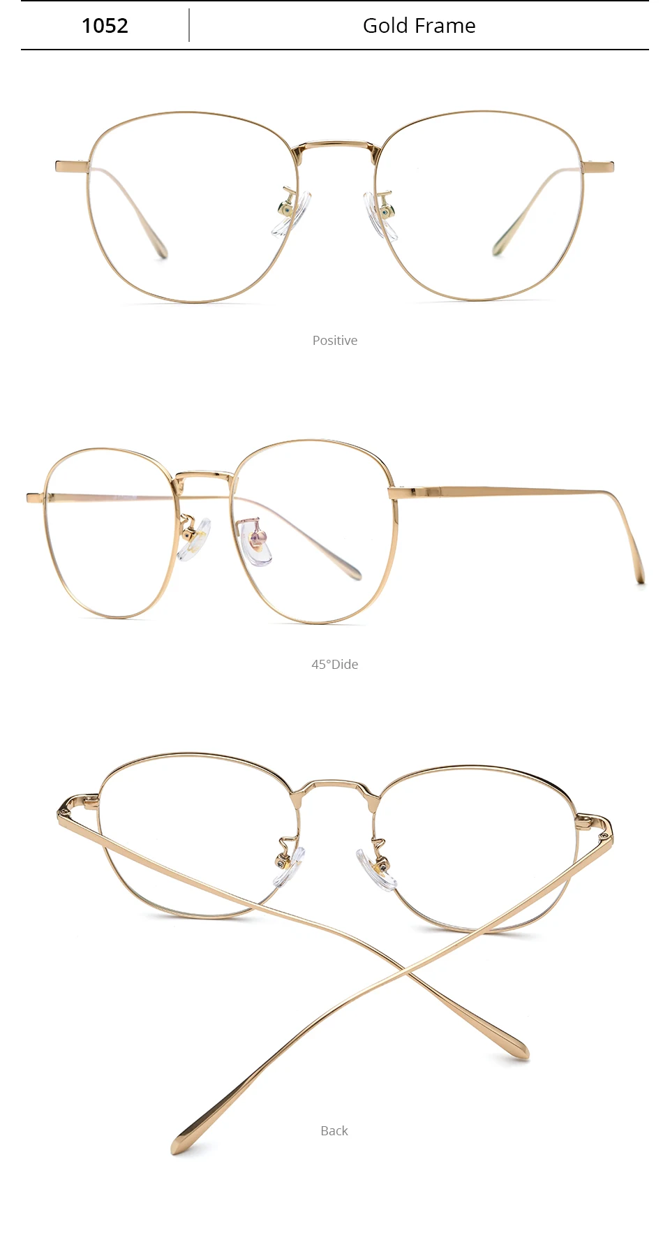 NIANZHEN Titan Legierung Brillen Rahmen Männer Runde Marke Design Gläser Frauen Ultraleicht-Gewicht Retro Brillen Brillen – Detail 7
