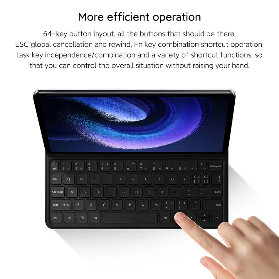 Original Pad 6 / 6 Pro Keyboard Case For MI Tablet 6 Series Magnetic Touch Keyboard Shell Double-sided PU Protective Case