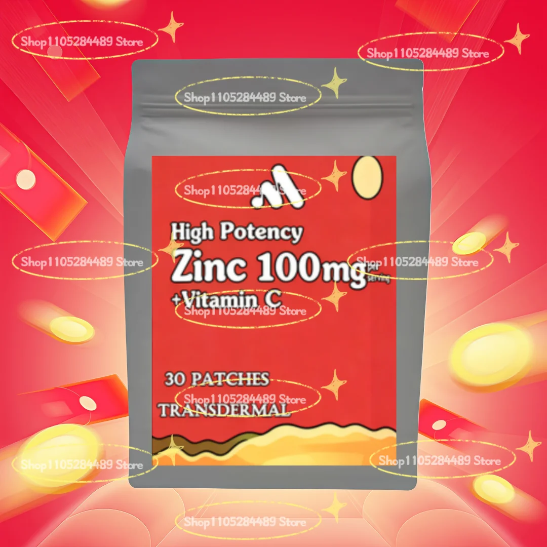 Zinc with Vitamin C Transdermal Patches, Trace Minerals & Probiotics 30 Patches