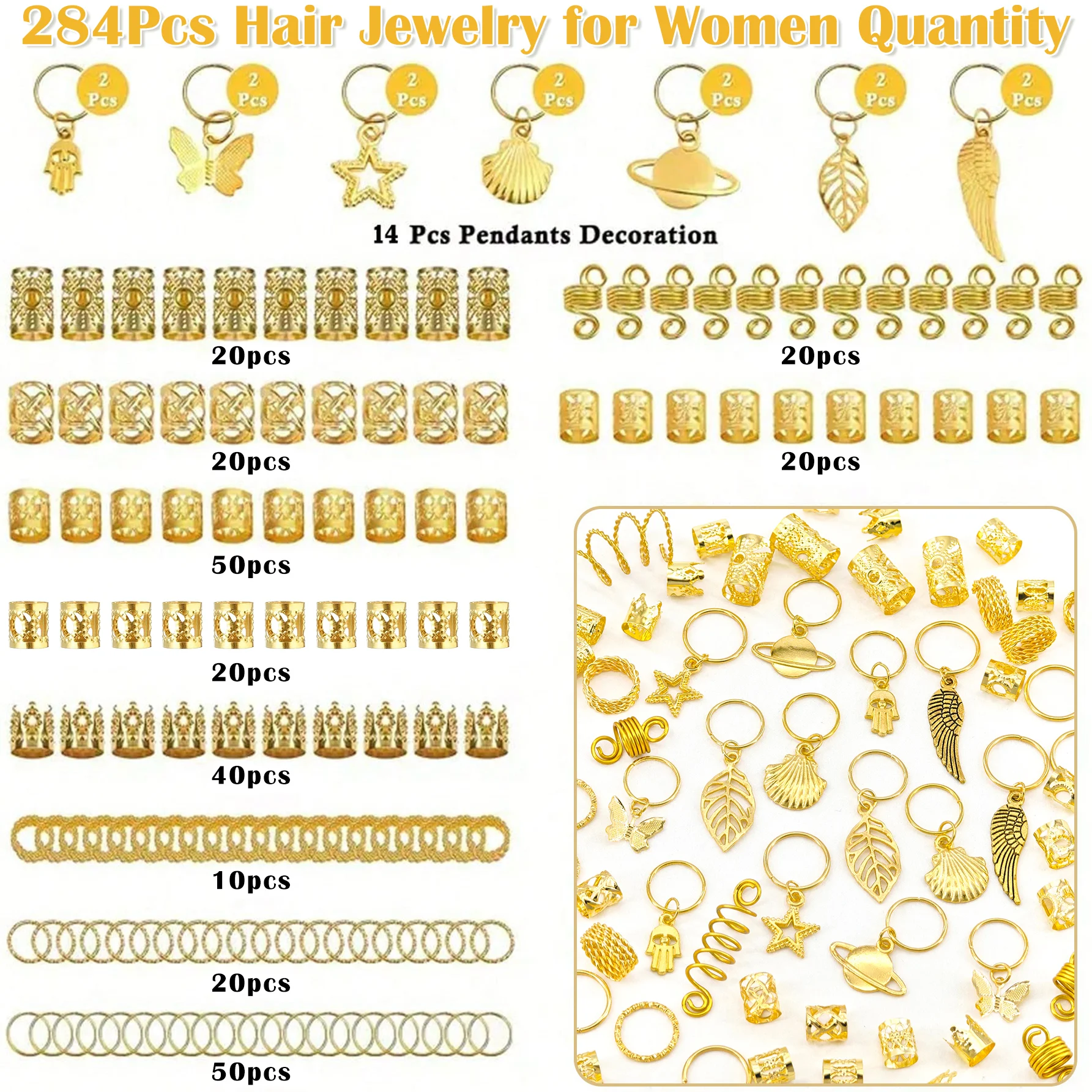 284-teiliges Haarschmuck-Set,  – Women Accessories Box Bewertung und Preis