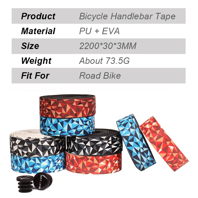 BUCKLOS Road Bike Handlebar Tape Speed Racing Bike Bar Tape Handle Warpper Band Anti Slip Road Bicycle Handlebar Winding Straps