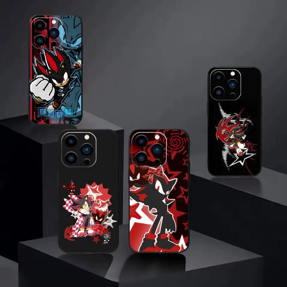 

G-Shadow the Hedgehog Phone Case For iPhone17,16,15,14,13,12 Plus,Max Soft Silicone Black Cover