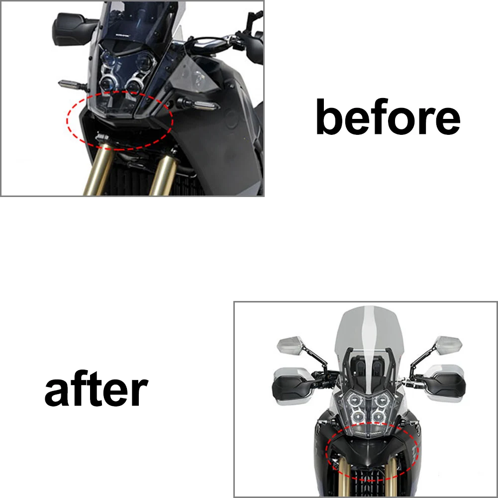 Motorcycle Front Fender Mudguard Beak Extension Cowl Cover For YAMAHA Tenere 700 XTZ700 T7 2019 2020 2021 Black